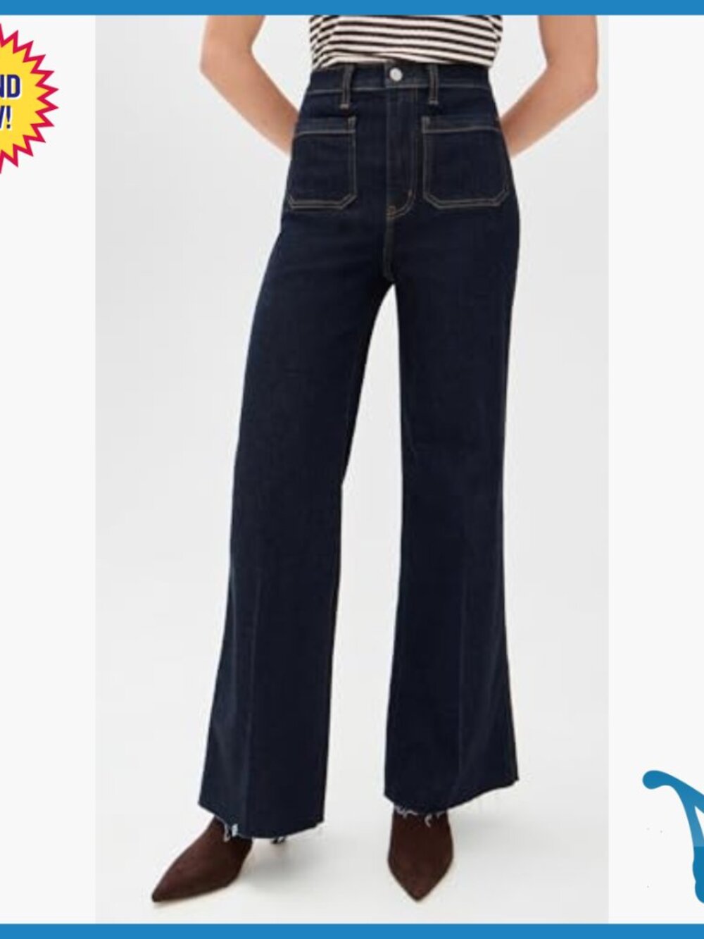 Mid-Weight Stretch Denim Jeans, 31in Inseam, Raw Hem - Picture 2 of 6